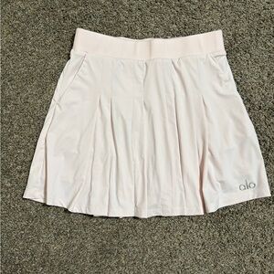 Alo Yoga Pleated Tennis Skirt Light Pink Athletic Skort Women's Size 36
